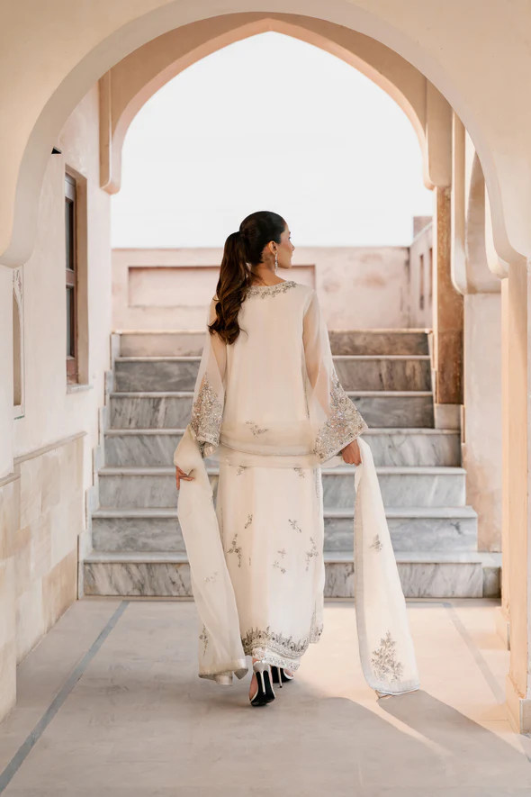 Ivory Silver Ada Wedding Ensemble - Image 4