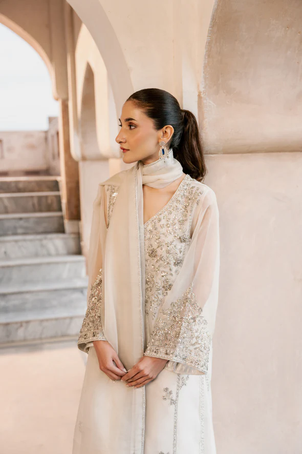 Ivory Silver Ada Wedding Ensemble - Image 3