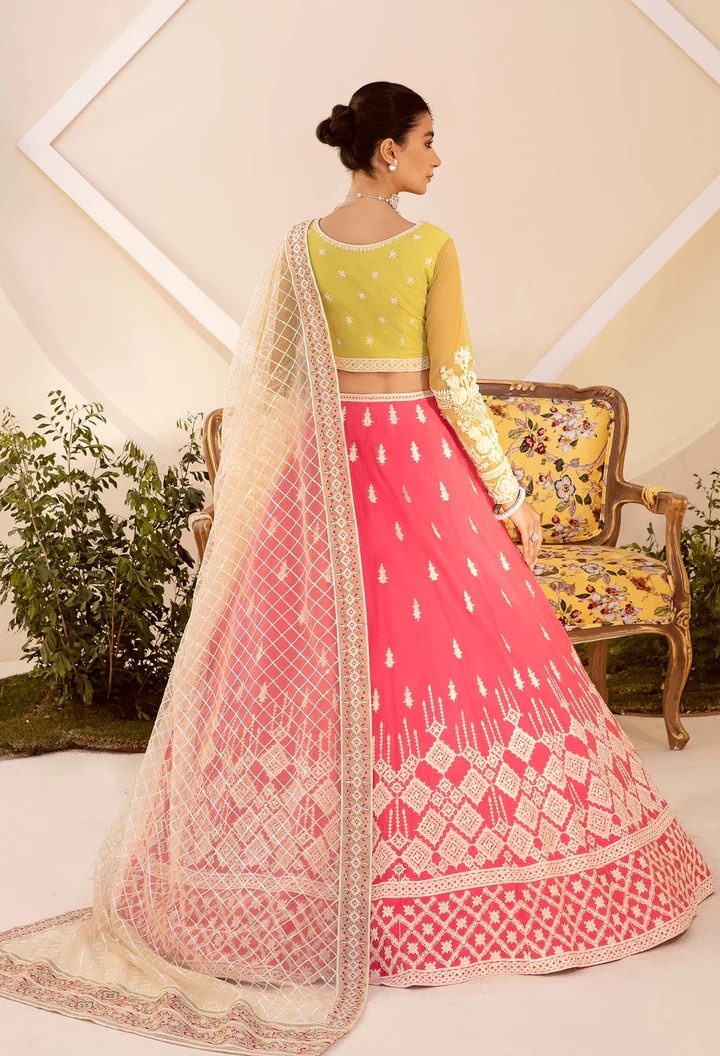 Sunlit Blush Bridal Lehenga Ensemble - Image 3