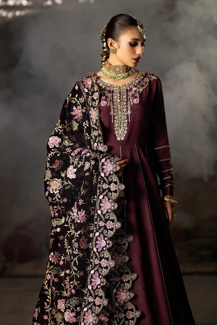 Crimson Elegance Pishwas Ensemble - Image 3