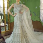 White Crystal Embellished Mermaid Bridal Ensemble