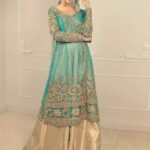 Net Embellished Angrakha with Dhaka Pajama Sharara