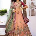 Heavily Embellished Blouse with Ornate Lehenga