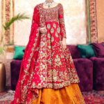 Bridal Embellished Anarkali with Lehenga