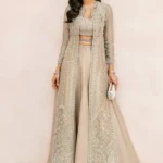 Regal Gold & Silver Floral Tissue Lehenga Set