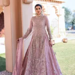 Pink Organza Long Shirt with Raw Silk Dress and Chiffon Dupatta