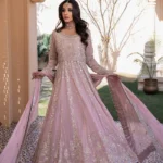 Rosé Reverie Hand-Embroidered Maxi Set