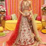 Blush Elegance Korean Raw Silk Blouse & Lehenga Set