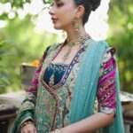 Aqua-Mint Zareen Angharkha Set