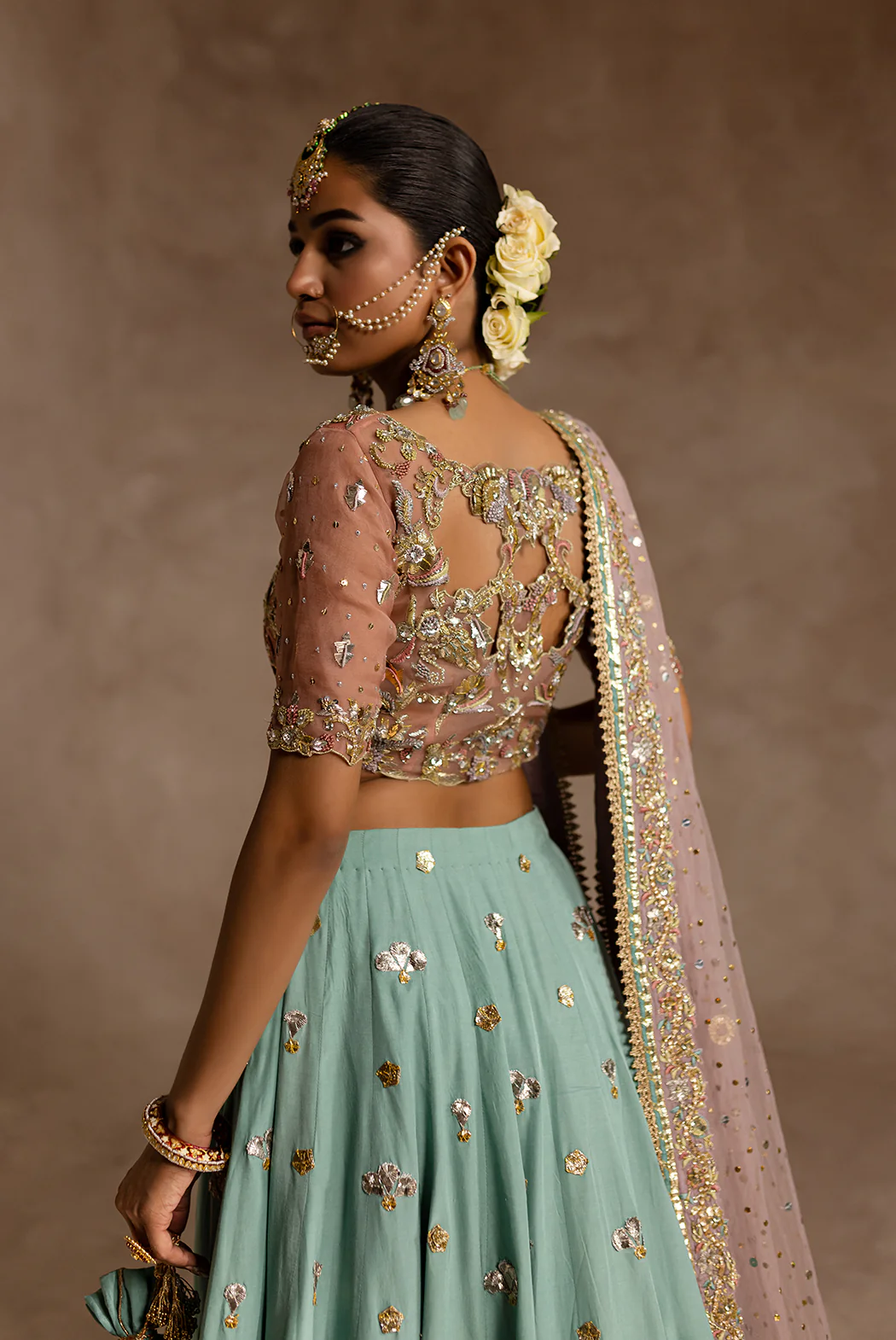 Azure Blush Bridal Elegance Ensemble - Image 4