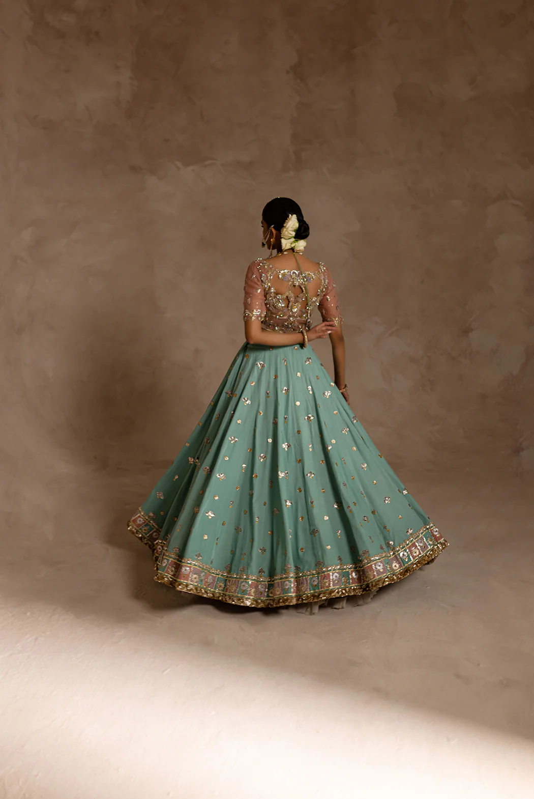 Azure Blush Bridal Elegance Ensemble - Image 5