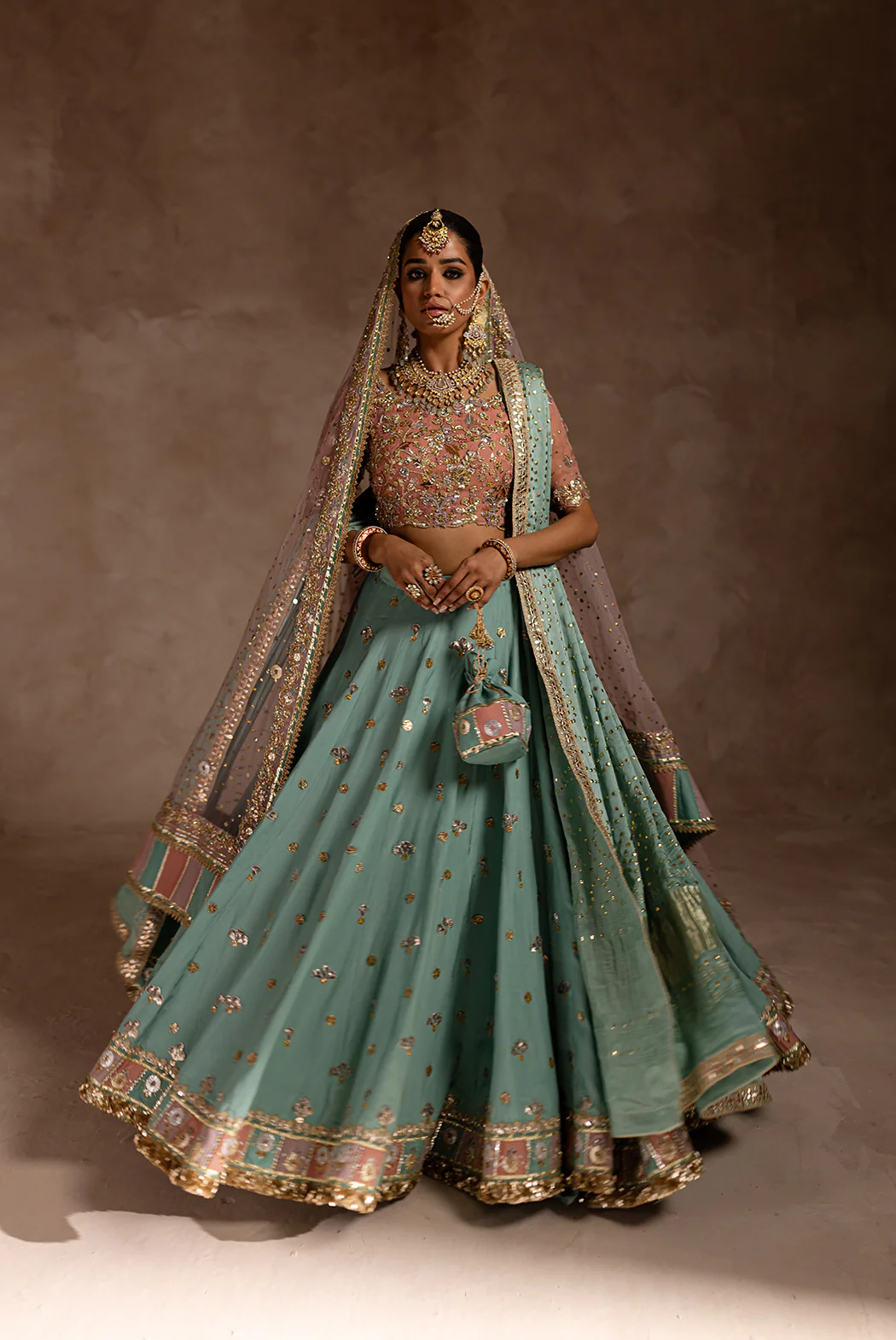 Azure Blush Bridal Elegance Ensemble
