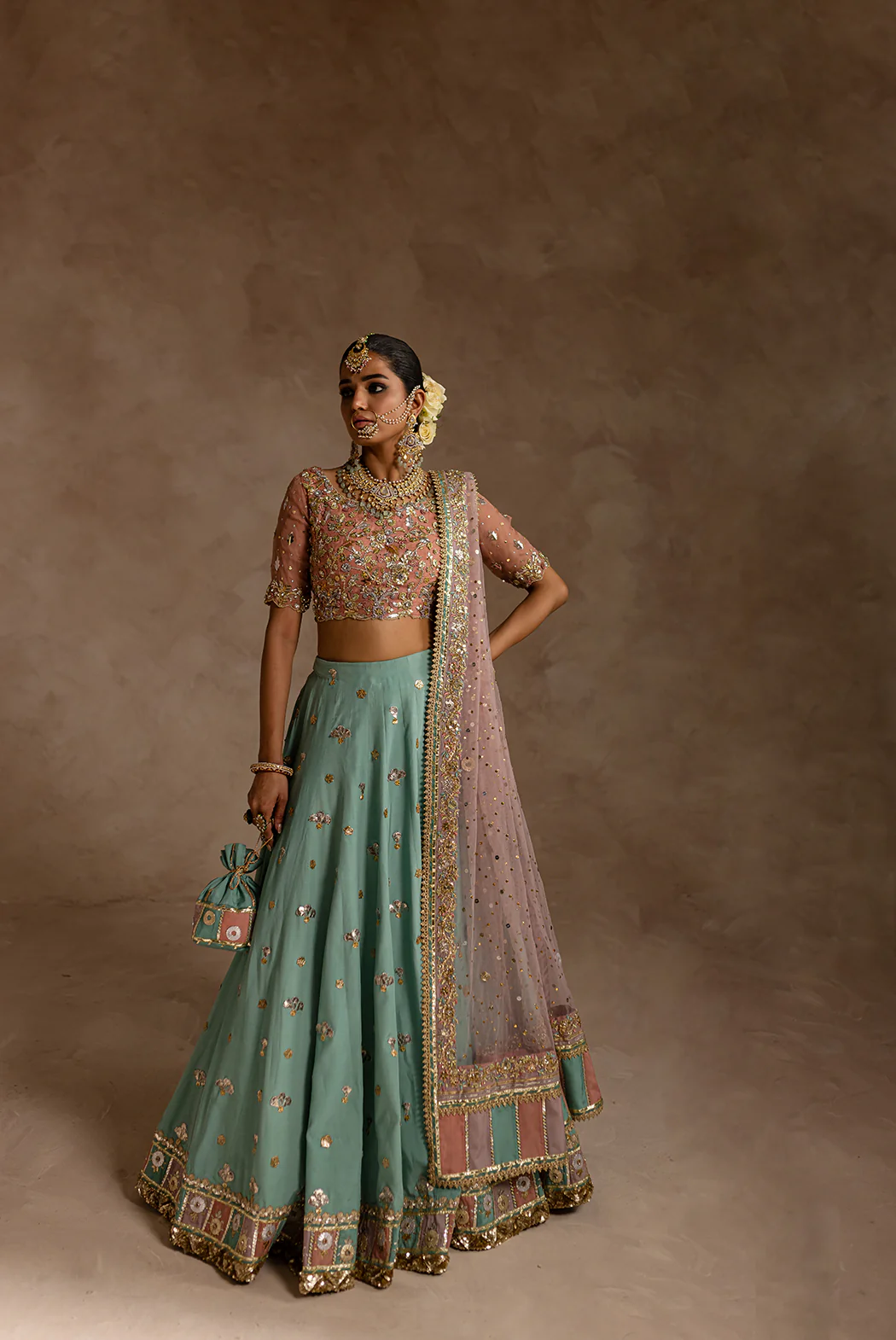 Azure Blush Bridal Elegance Ensemble - Image 3