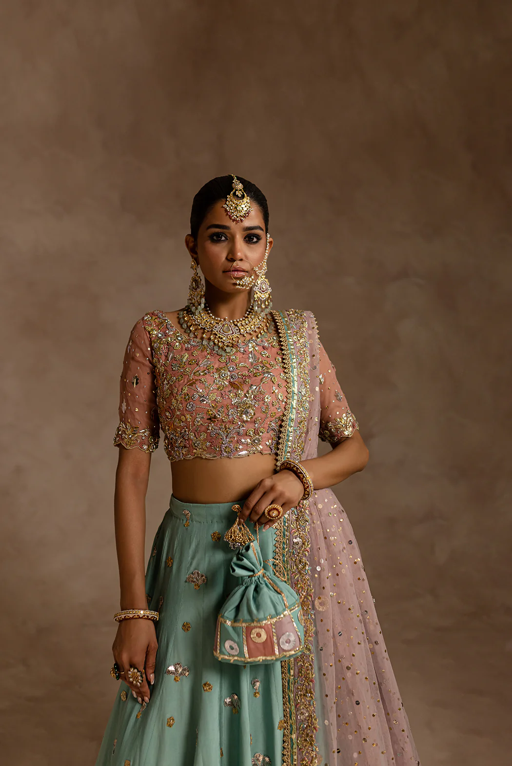 Azure Blush Bridal Elegance Ensemble - Image 2