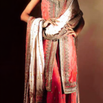 Hot Pink Charmeuse Silk Jacket Sharara Set