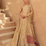 Ethereal Gold Embellished Lehenga with Draped Dupatta