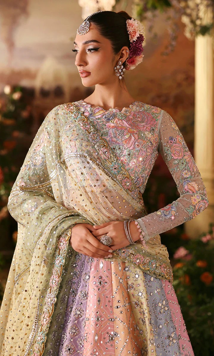 Multicolored Pakistani Bridal Lehenga Choli - Image 6