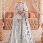 Celestial Silver Zardozi Couture Ensemble