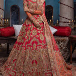 Silk Lehenga with Net Blouse & Hand Zardozi Embellishment