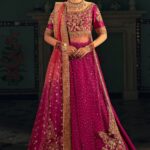 Regal Maroon Katan Lehenga Ensemble