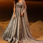 Silver Elegance – Swarovski Crystal Gown with Veil & Belt