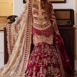 Burgundy Heirloom Bridal Set