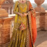 Zarafshan – Lime Green Farshi Gharara Bridal Ensemble