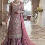 Mauve Noor Jaal Kurta Lehenga