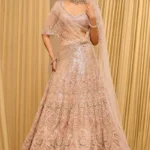 Antique Bronze & Onyx Filigree Lehenga Set