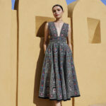 Ebony Artisan Mosaic Midi Dress