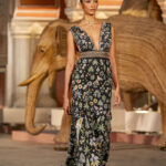 Midnight Noir Botanical Garden Gown