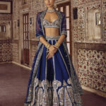 Midnight Cobalt Royal Paisley Lehenga