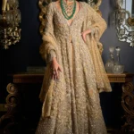 Golden Champagne Crystallized Bridal Lehenga