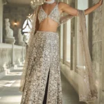 Imperial Bronze Gilded Bridal Lehenga