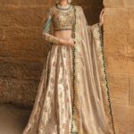 Emerald & Champagne Regal Lehenga