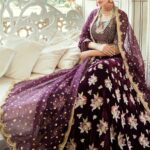 Royal Garnet Velvet Bridal Lehenga