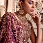 Regal Plum & Gold Heritage Pishwas