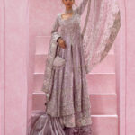 Lavender Frost Front-Open Pishwas
